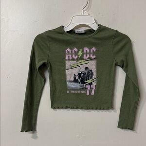 AC/DC Kids Olive Long Sleeve Tee